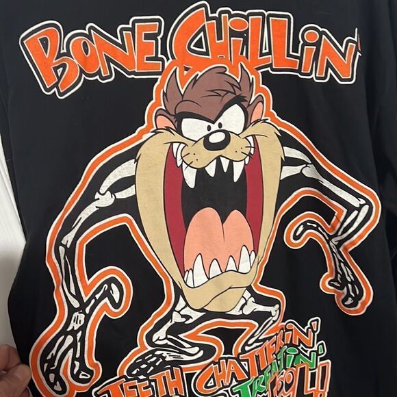 NWT" True VINTAGE 1996 SINGLE STITCH Looney Tunes TAZ Halloween Horror - Picture 2 of 12